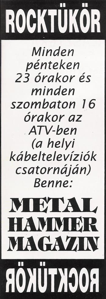 Hírdetés a Metel Hammerben