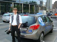 Lackó Brüsszelben a Rue de la Loi-n